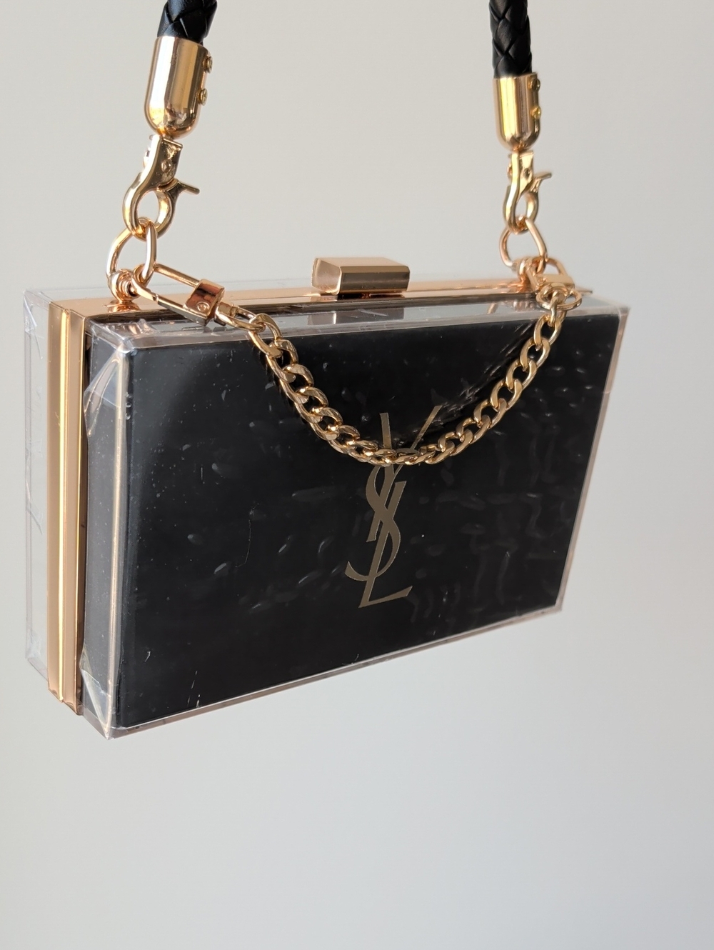 Upcycled YSL Blue Box Luxury Clutch - Picture 6 of 9